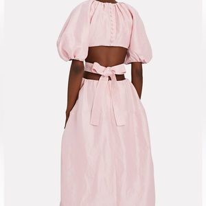 Aje pink mimosa dress